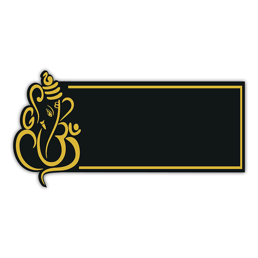 Lord Ganesha House Acrylic Name Plate