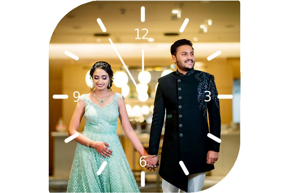 Two Side Curved Edge Wall Clock