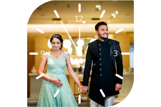 Two Side Curved Edge Wall Clock