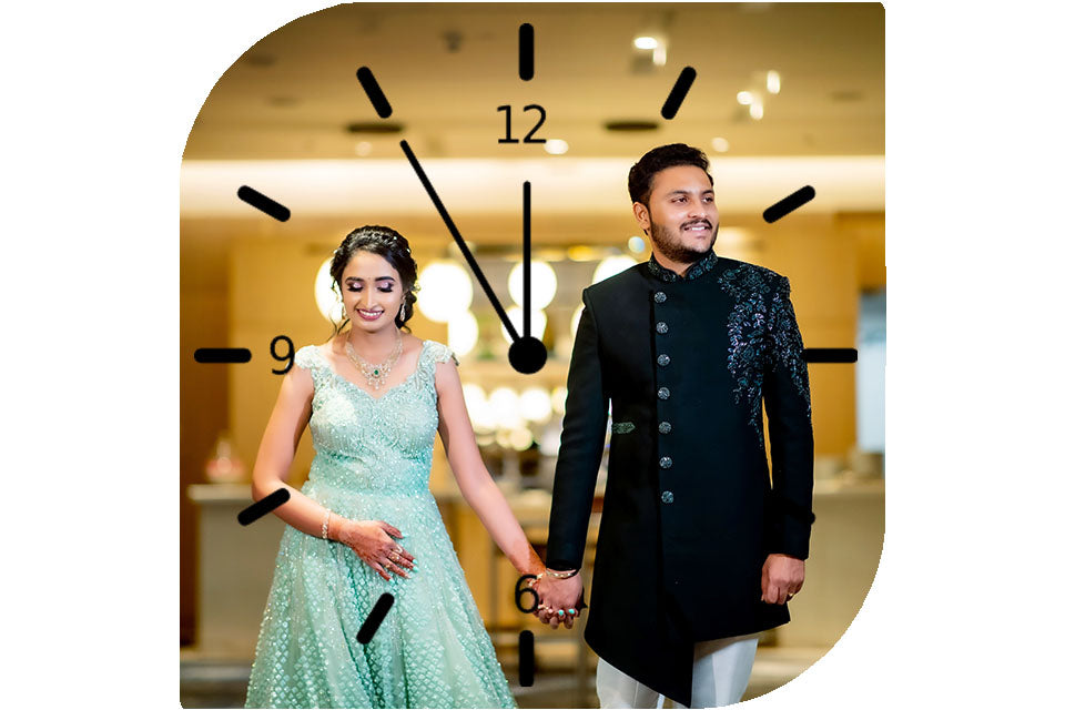 Two Side Curved Edge Wall Clock