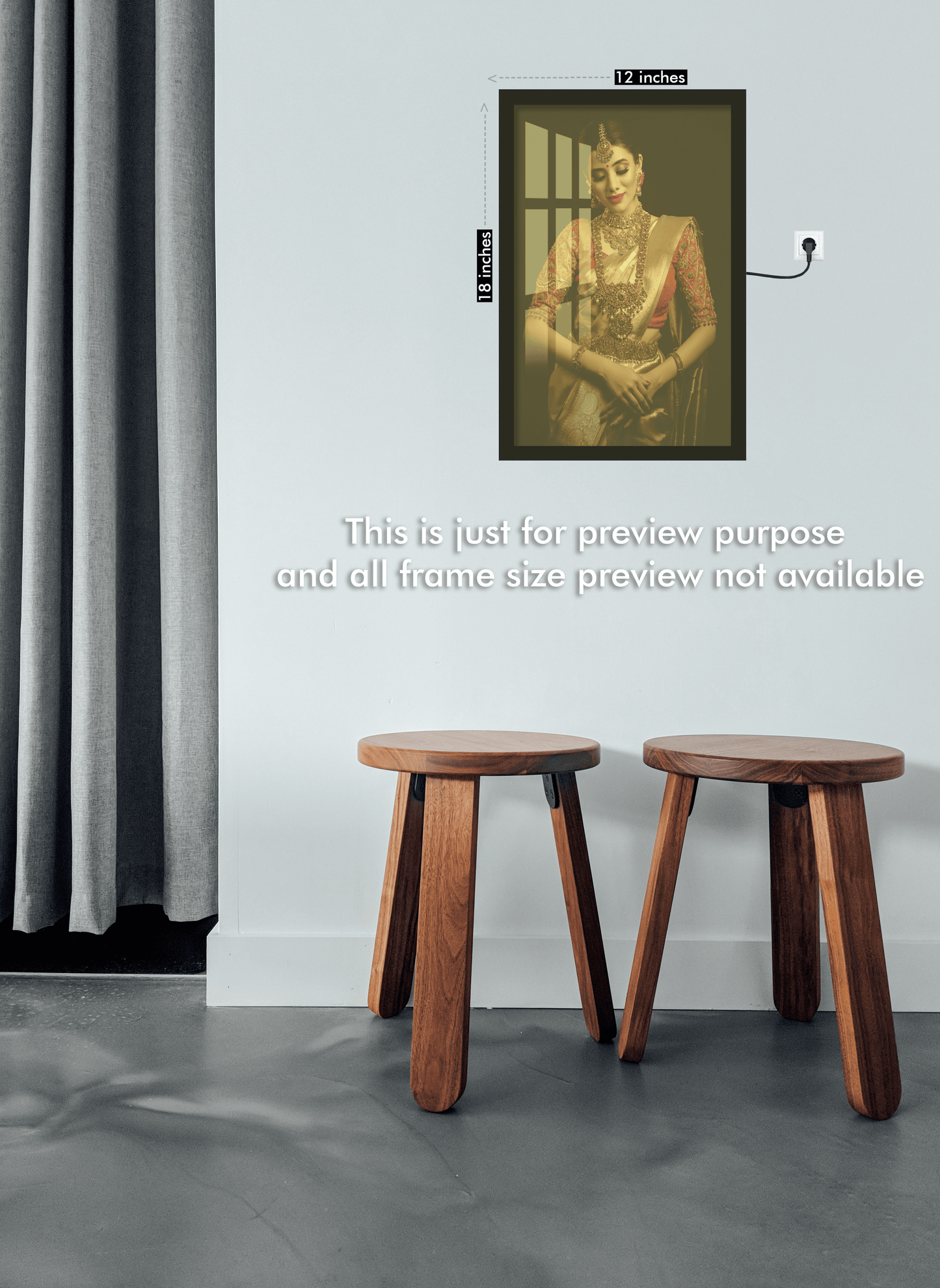 Acrylic Wall Photo with Frame & Light