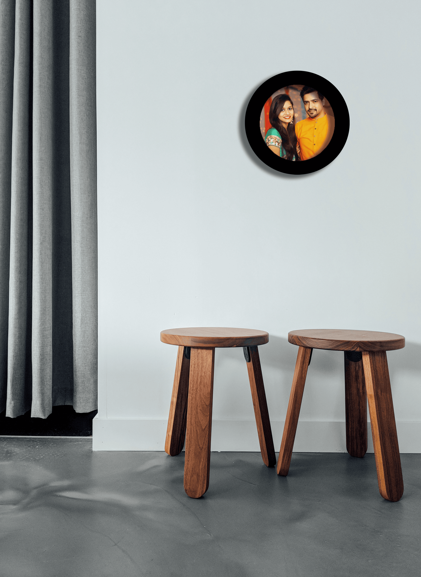 Round Picture Customised Clock