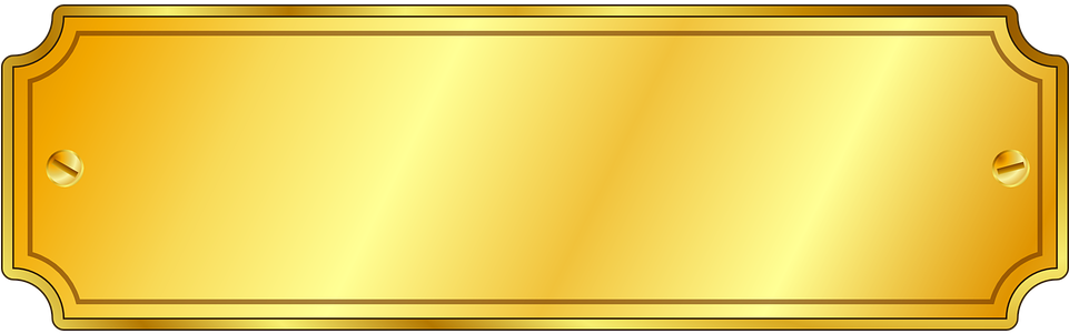 House Acrylic Plate Gold