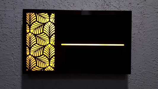 House Acrylic Name Plate with Light